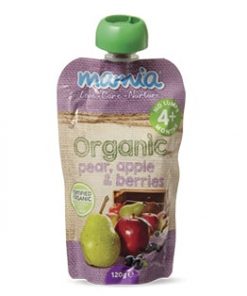 Thức uống hữu cơ lê, táo, quả mọng berries