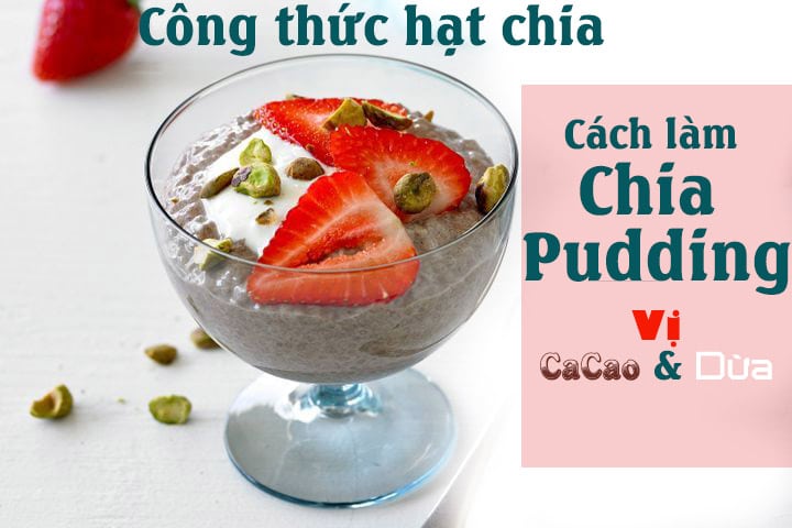 Chia Pudding vị cacao và dừa