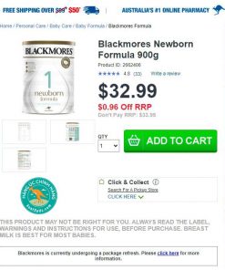 Sữa Blackmores số 1 giá bao nhiêu