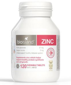 Thuốc bổ sung kẽm cho bé Bio Island Zinc 120 viên nhai
