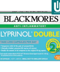 Thuốc chữa đau xương khớp Blackmores Lyprinol là một chất chống viêm có chứa chiết xuất lipid biển từ vẹm xanh. Có vô số loài trai trên khắp thế giới; tuy nhiên nó chỉ là chiết xuất axit béo từ vẹm xanh (Perna canaliculus) có chứa nhóm acid béo duy nhất này. Các loài vẹm xanh được sử dụng trong LYPRINOL được tìm thấy ở vùng biển New Zealand. Nghiên cứu về tính chất điều trị của nó đã được chứng minh bằng các kết luận: tỷ lệ mắc bệnh viêm khớp thấp ở những người dân Maoris ở ven biển. Họ tiêu thụ một lượng lớn trai xanh, trong khi đó Maori có cùng tần suất bệnh viêm khớp như New Người Zealand gốc Âu. LYPRINOL có thể giúp làm giảm tình trạng viêm phổi và sưng tấy bằng cách ức chế hoạt động của các enzim liên quan đến các đường dẫn amoniac (gọi là đường LOX và COX). Các nghiên cứu đã tìm ra LYPRINOL giúp làm giảm đau khớp, và tăng độ cứng của viêm khớp. 