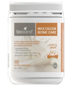 Viên uống bổ sung Canxi Bio Island Milk Calcium Bone Care 300 Softgel Capsules