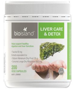  Viên uống giải độc gan Bio Island Liver Care & Detox 200 Vege Capsules