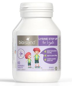 Viên uống tăng chiều cao Bio Island Lysine Step Up for Youth 60 viên nhai