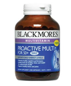 Bổ sung Vitamin mỗi ngày (24 Vitamin) Blackmores Proactive Multi for 50+ 100 Viên