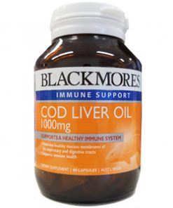 Dầu gan cá tuyết của Úc Blackmores Cod Liver Oil 1000mg 80 Capsules