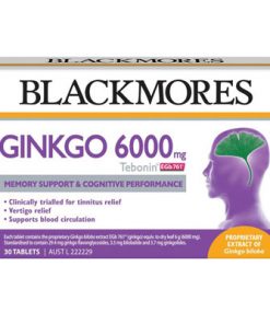 Thuốc bổ não Ginkgo Blackmores - Bạch Quả 6000mg 30 viên (Tebonin® EGb 761®)