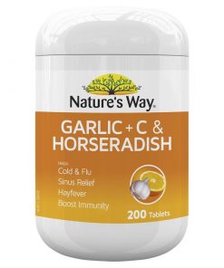 Nature's Way Garlic + C & Horseradish 200 Tablets