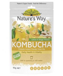 Nature's Way Lemon & Ginger Kombucha Probiotic Drink Mix 50g
