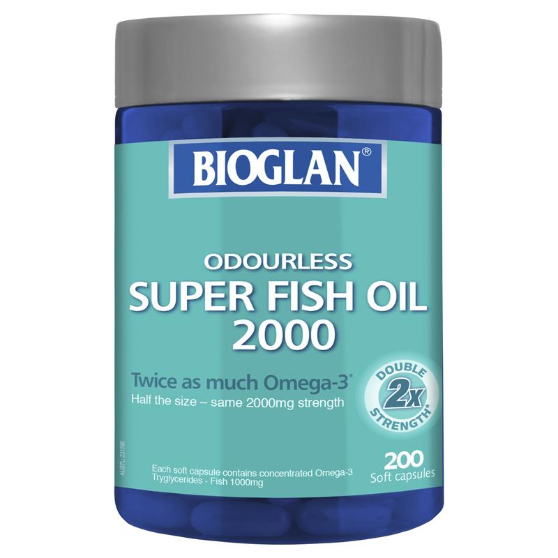 Viên uống siêu dầu cá Bioglan Super Fish Oil 2000mg 200 viên
