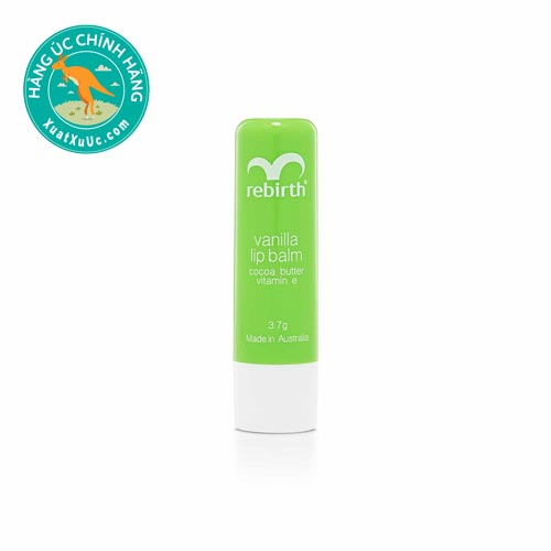 Son dưỡng môi cừu Rebirth Vanilla Lip Balm with Cocoa Butter & Vitamin E
