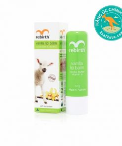 Son dưỡng môi cừu Rebirth Vanilla Lip Balm with Cocoa Butter & Vitamin E