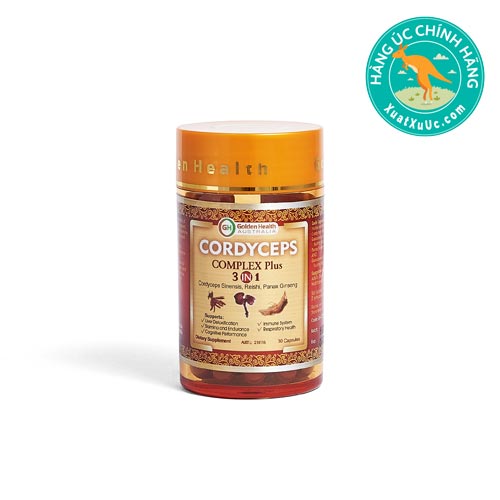 Viên uống đông trùng hạ thảo Golden Health Cordyceps Complex Plus 3 in 1