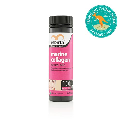Viên uống Collagen Rebirth Black Label Marine Collagen Complex 60 viên