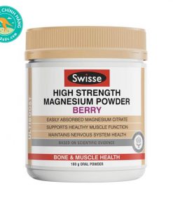 Bột magie liều cao Swisse Ultiboost High Strength Magnesium Powder Berry 180g