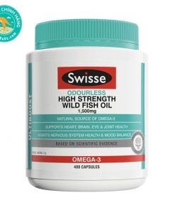 Dầu cá Úc Swisse Ultiboost Odourless High Strength Wild Fish Oil 400 viên