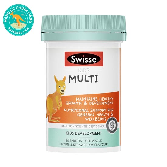 Kẹo nhai Vitamin tổng hợp Úc cho bé Swisse Kids Multi 60 viên