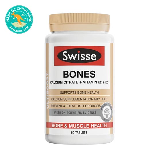 Thuốc tăng cường sức khoẻ xương Swisse Ultiboost Bones 90 viên