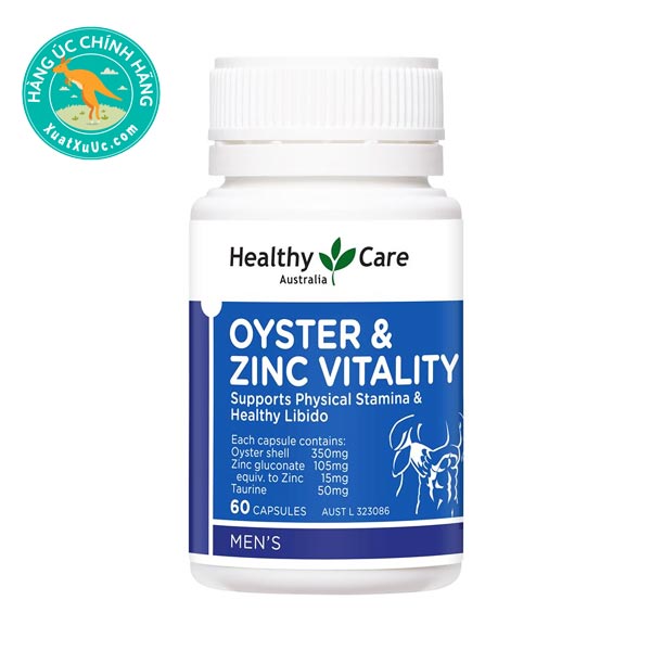 Tinh chất hàu Úc Healthy Care Oyster and Zinc Vitality 60 viên