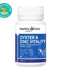 Tinh chất hàu Úc Healthy Care Oyster and Zinc Vitality 60 viên
