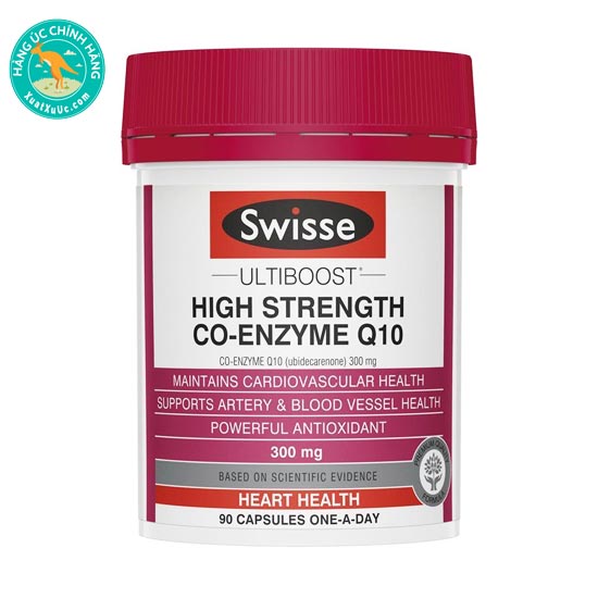 Viên uống CoQ10 liều cao Swisse Ultiboost High Strength Co-Enzyme Q10 300mg 90 viên
