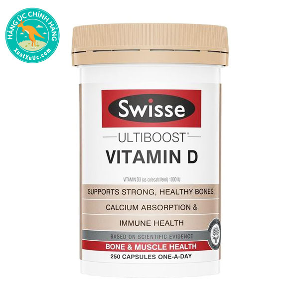 Viên uống bổ sung Vitamin D Swisse Ultiboost 250 viên