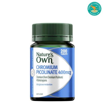 Viên-uống-hỗ-trợ-chuyển-hóa-glucose-Nature’s-Own-Chromium-Picolinate-400mcg-200-viên-nén