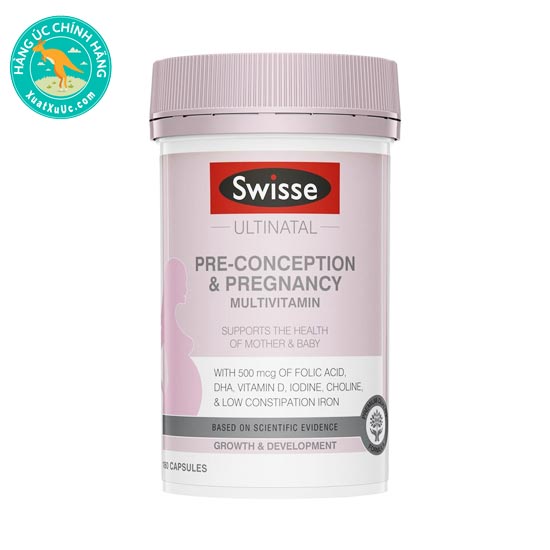 Vitamin tổng hợp cho mẹ bầu Swisse Ultinatal Pre-Conception & Pregnancy Multivitamin 180 viên