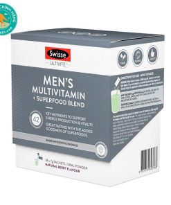 Vitamin tổng hợp Úc Swisse Ultivite Men’s Multivitamin + Superfood blend 28 gói