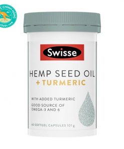 Viên tinh dầu hạt gai dầu Swisse Hemp Seed Oil + Turmeric 60 viên