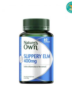 Viên-uống-hỗ-trợ-tiêu-hóa,-chữa-viêm-dạ-dày-Nature’s-Own-Slippery-Elm-400mg-60-viên-nang-mềm