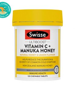 Viên uống tăng miễn dịch Swisse Ultiboost Vitamin C + Manuka Honey 120 viên