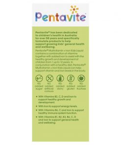 Siro Vitamin tổng hợp và Sắt PENTAVITE Úc 100ml cho bé (1 - 12 tuổi) thành phần