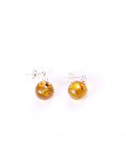 Vòng hổ phách Úc Cognac Baltic Amber và Sterling Silver Ball 2